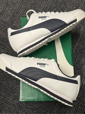 Puma Roma Basic White Navy Low-Top Sneakers
